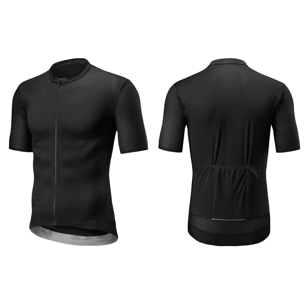RION Maillot de cyclisme pour hommes respirant à séchage rapide coupe ajustée à manches courtes sans