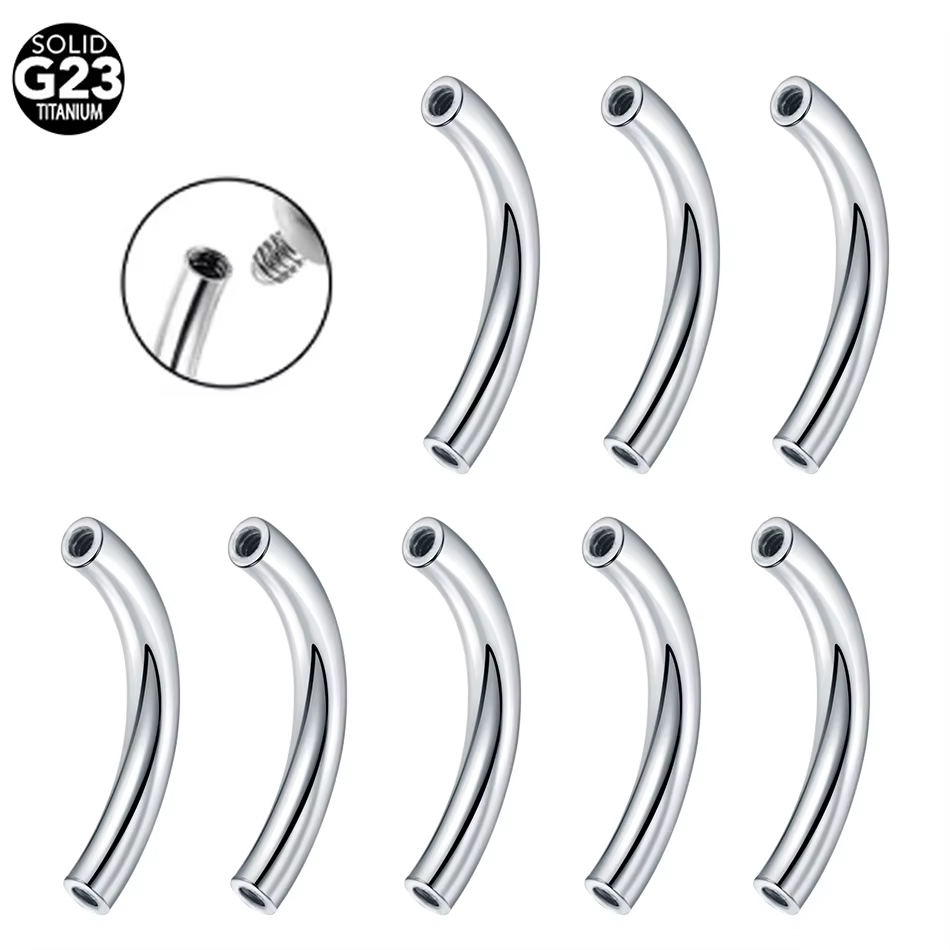 Titanium filetage interne sourcil haltère Piercing ventre nombril Piercing barre accessoires de remp