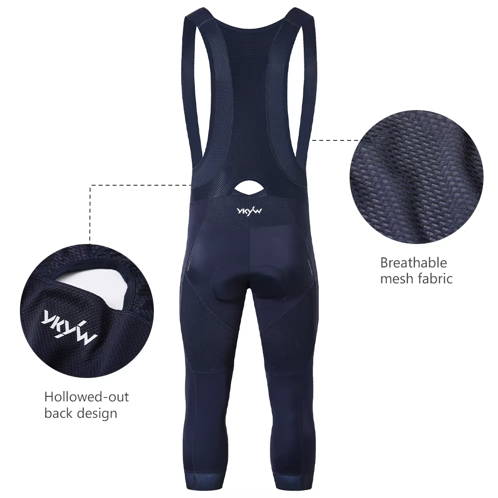 Ykywbike hommes cyclisme cuissard 3/4 hommes 6 heures Ride rembourré Shorts Pro route vélo collants