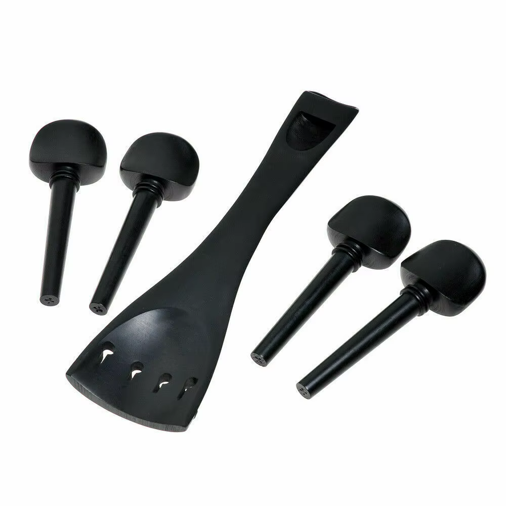 Accessoires pour violoncelle 4/4, chevilles et cordier, excavatrice, incrustation en bois d'onyx, œi