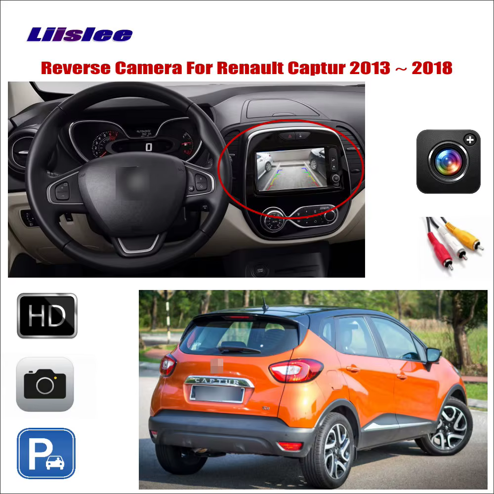 Caméra de recul d'origine pour Renault Captur 2013-2018, accessoires OEM, adaptateur RCA