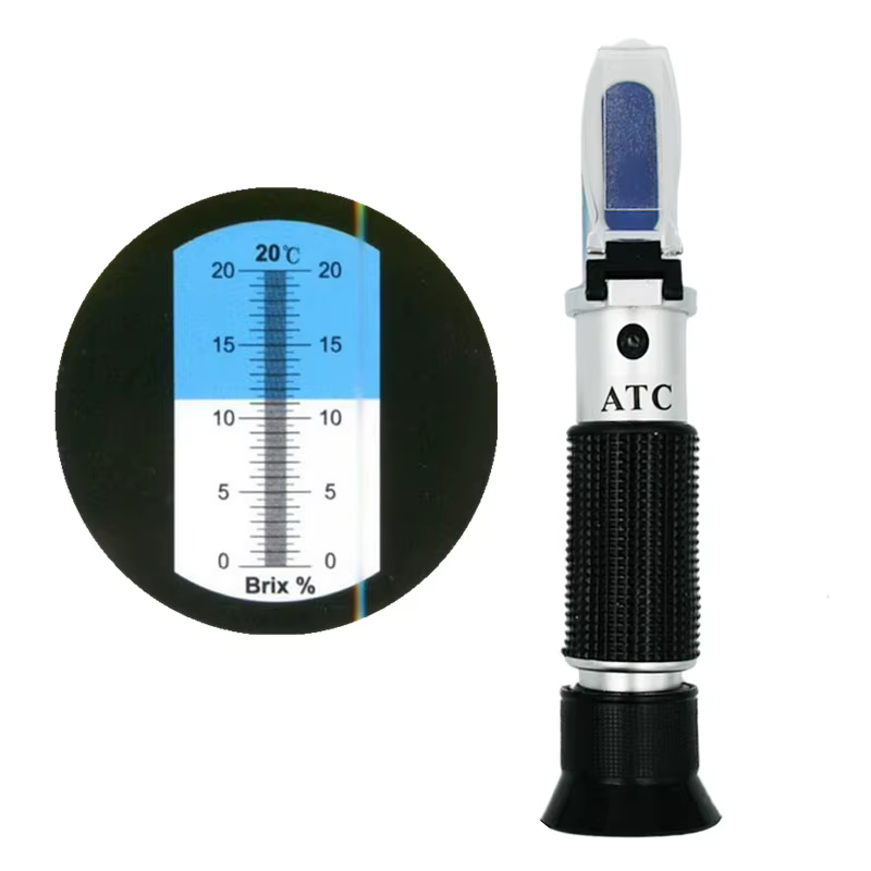 Réfractomètre portatif Brix 0-20%, Concentration de sucre avec testeur d'optique de douceur ATC pour