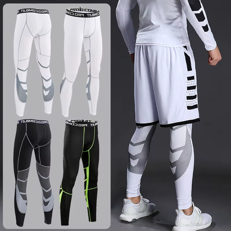 Pantalon de compression élastique pour homme, legging collant, pantalon de survêtement, cyclisme, co