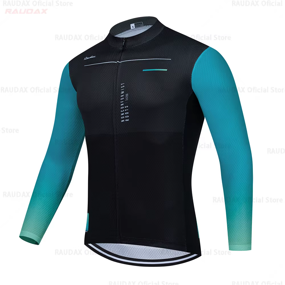 RAUDAX 2026 hommes à manches longues Maillot de cyclisme vtt vêtements de cyclisme respirant vélo Ma