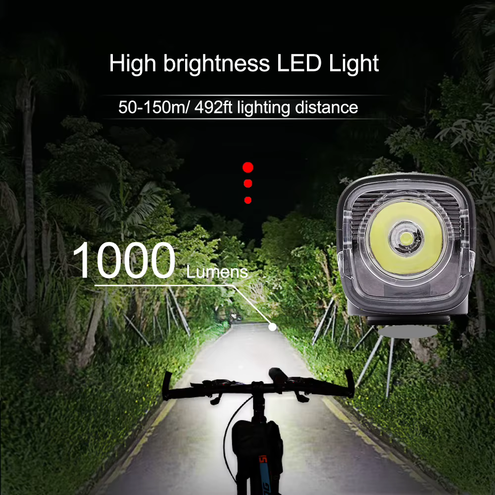 NEWBOLER vélo lumière étanche à la pluie USB Rechargeable LED 2000mAh vtt avant lampe phare cyclisme
