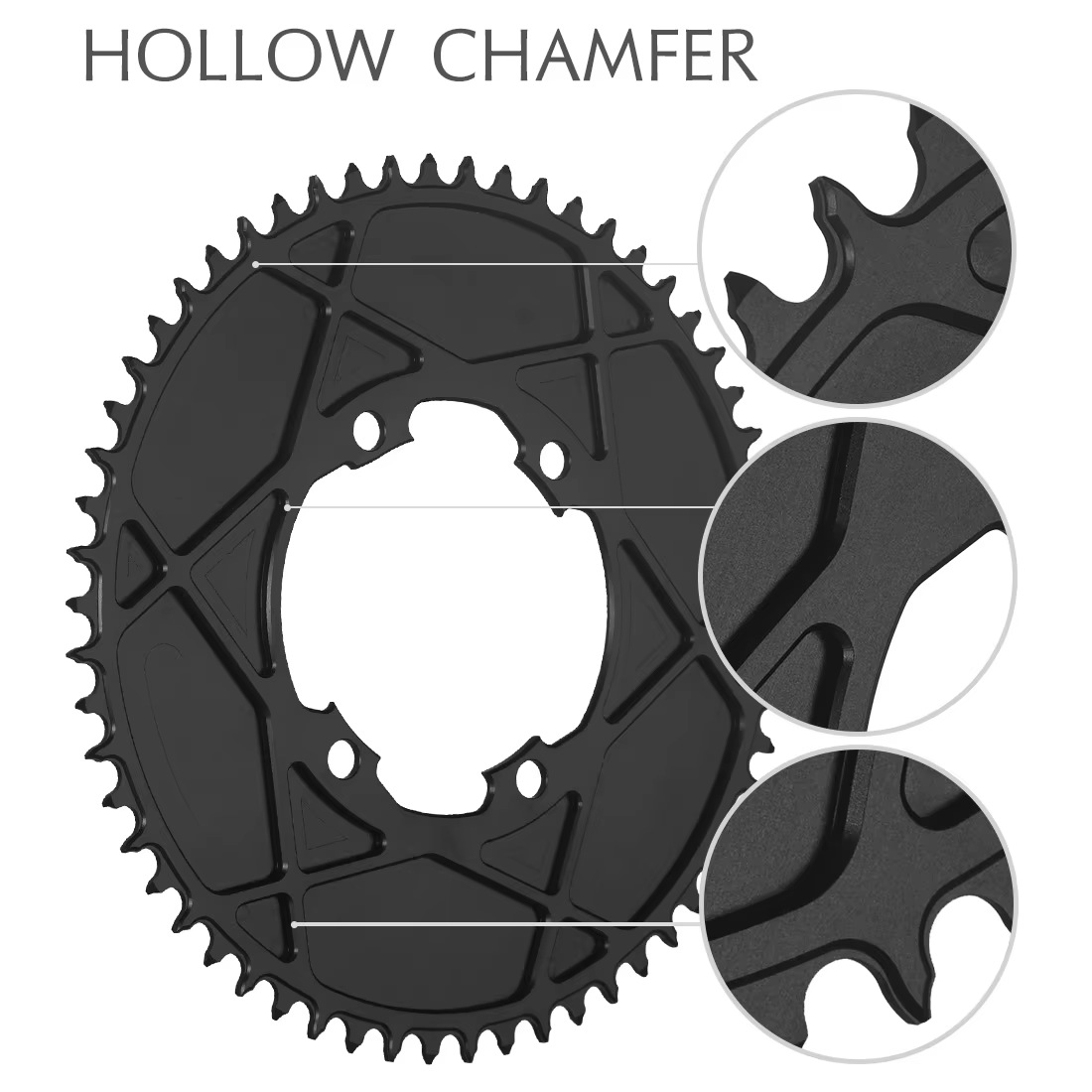 Plateau BCD pour Sram RIVAL, 107mm, pour vélo de route, 42T 44T 46T 48T 50T 52T, 107bcd