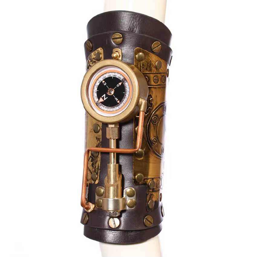 Manchon de bras Steampunk, accessoires de Cosplay Anime, équipement d'armure, boussole mécanique, ac