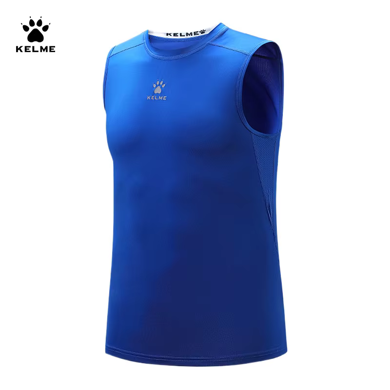 Kelme T-shirt de fitness sans manches pour hommes, vêtements d'été à haute élasticité, respirants, v