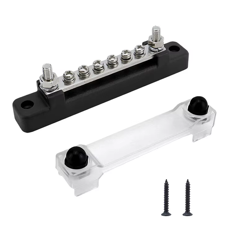 Barre de distribution de puissance pour batterie, 1/2 pièces, 12V, goujon M6, barre positive et néga