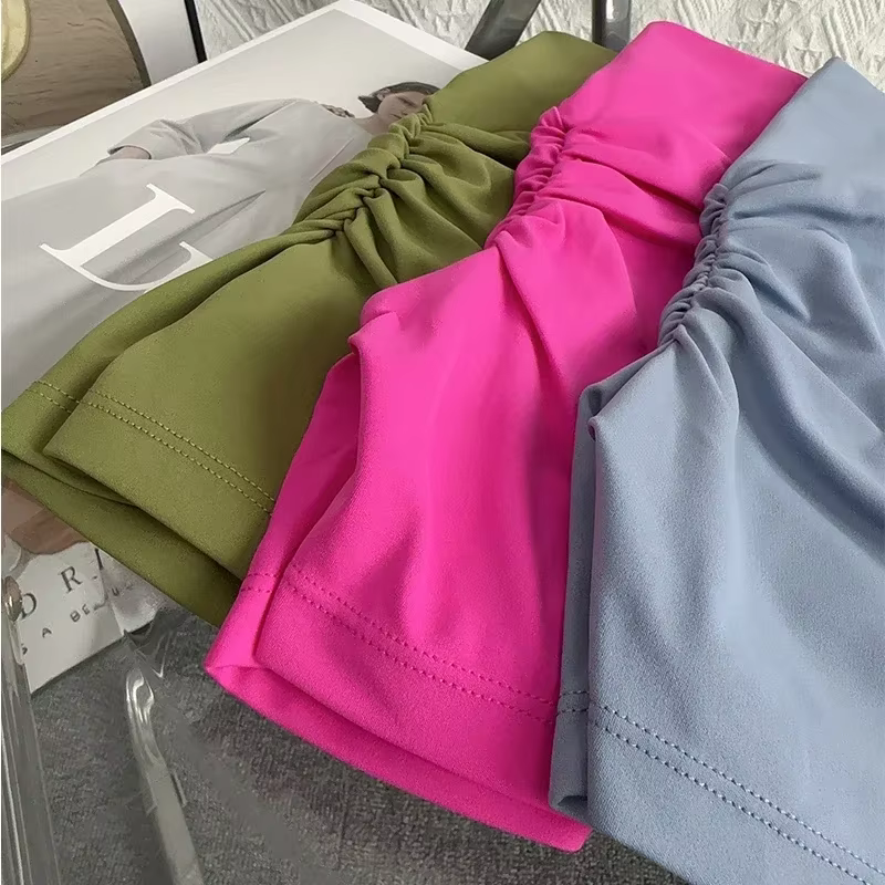 Short de Yoga taille haute sans couture, couleur unie, respirant, séchage rapide, Leggings de Fitnes