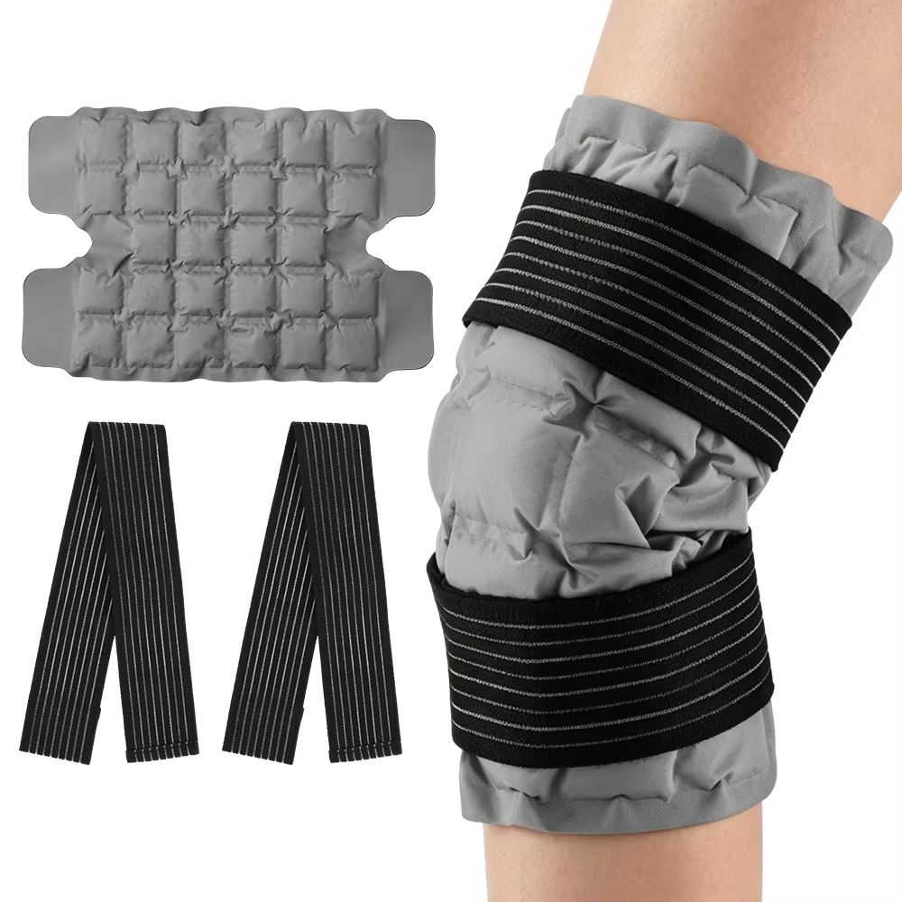 Enveloppe de glace pour le genou pour blessures, genouillères auto-absorbantes, compresse de glace, 