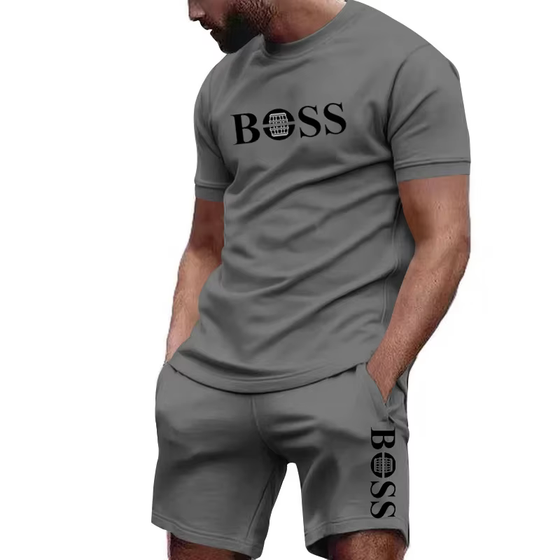 Ensemble sportif homme deux pièces, t-shirt à manches courtes et pantalon, dernière tendance, pour c