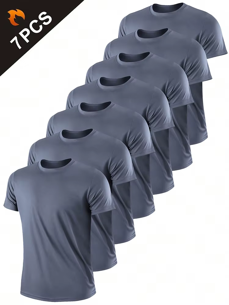 T-shirt de sport à séchage rapide ultraléger pour hommes, haut léger respirant, document solide, ent