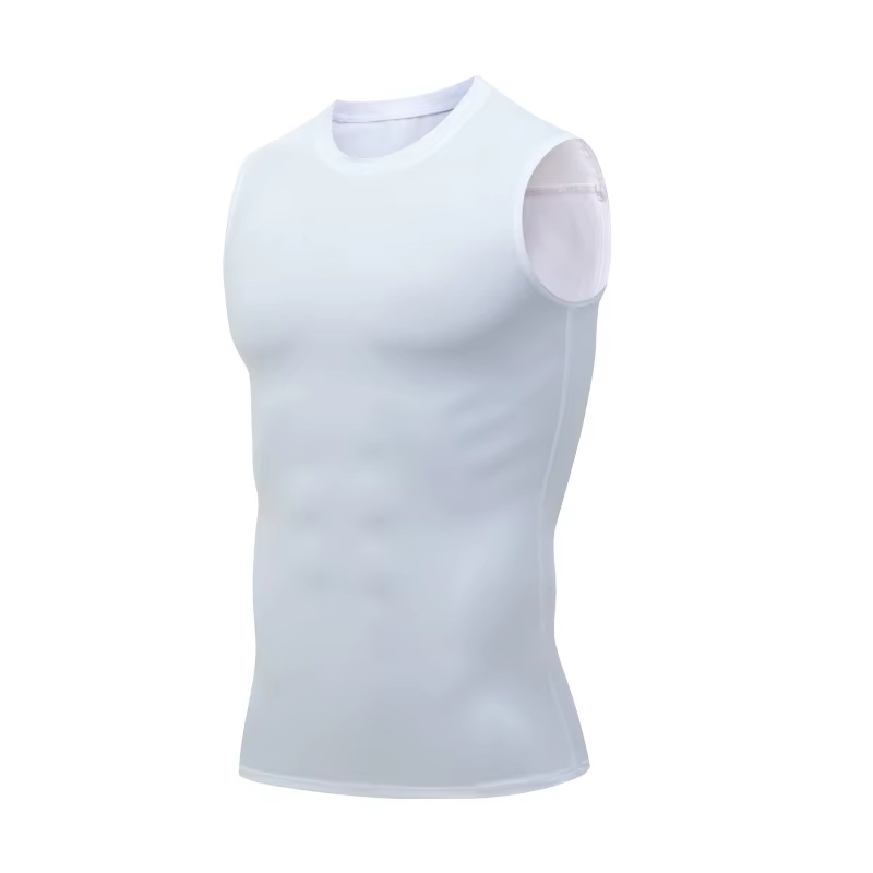 Débardeur de compression sans manches pour homme, vêtement de sport Dry Fit imprimé, idéal pour la g