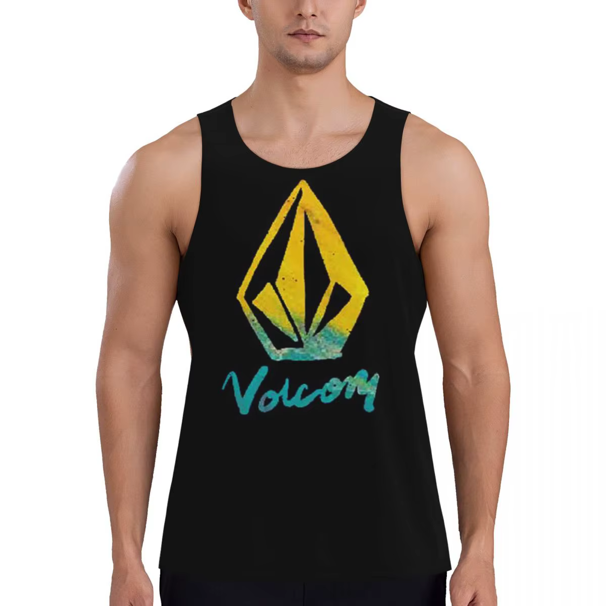 Volcoms Logo débardeur de gymnastique gilet de musculation Fitness hauts sans manche séchage rapide 