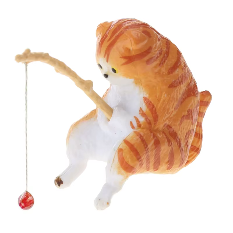 Ornements de pêche de dessin animé de poisson incité, accessoires d'aquarium, fournitures d'esprit è