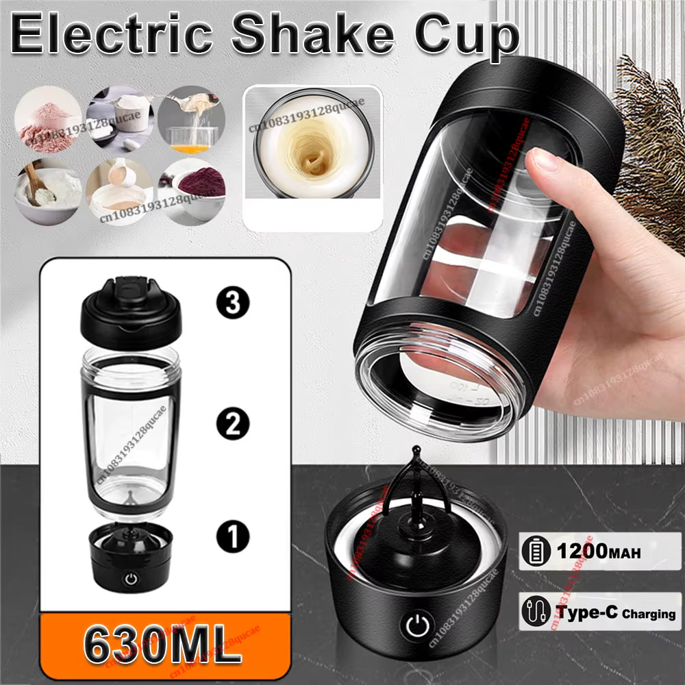 Bouteille Shaker électrique Portable USB pour protéines de lactosérum, tasse à agitation entièrement