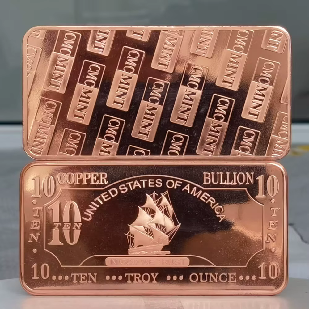 Pièces de monnaie de collection américaines Buffalo en cuivre pur 999 de 10 oz, souvenir de la flott