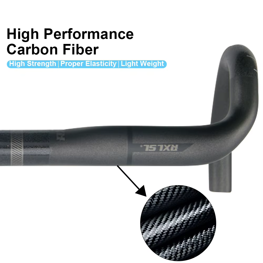 RXL SL-Guidon de vélo de route en carbone, diamètre 31.8mm, UD 256 380/400/420/440mm