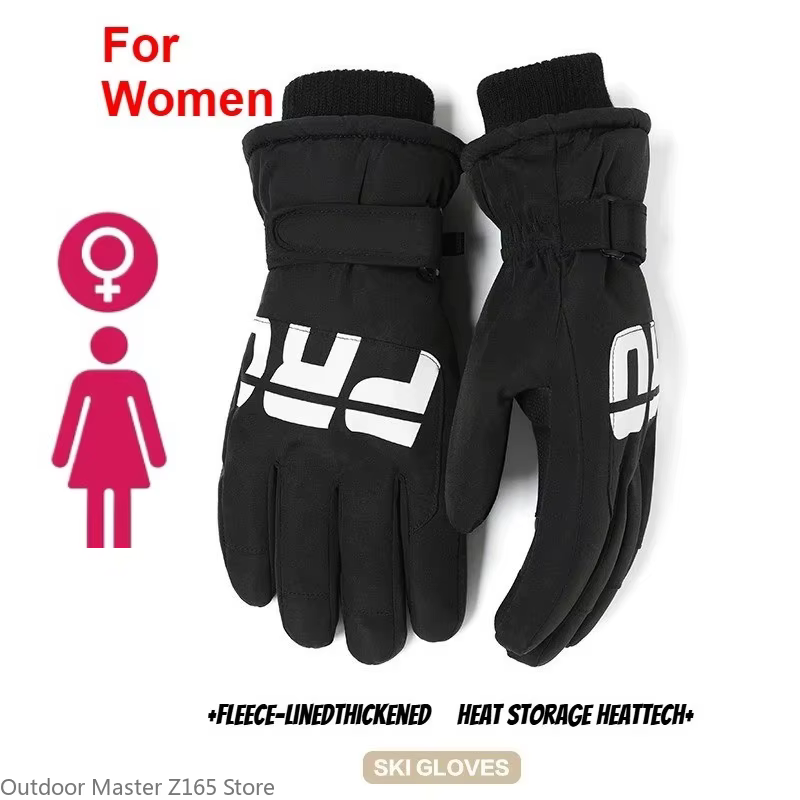 Gants de cyclisme d'hiver antidérapants, gants de ski tactiles, accessoires de snowboard, poche impe