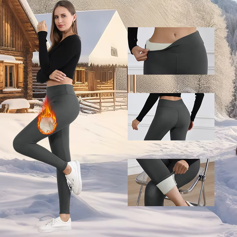 Leggings chauds en polaire pour femmes, collants épais en velours, taille haute, élastiques, Slim, c
