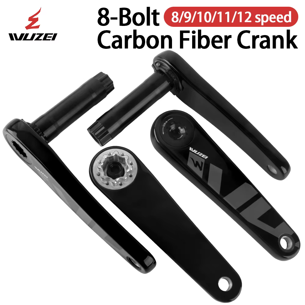 WUZEI – pédalier de vélo de route en Fiber de carbone, Ultra-léger, 165 170mm, 12s, 11s, pignon de v