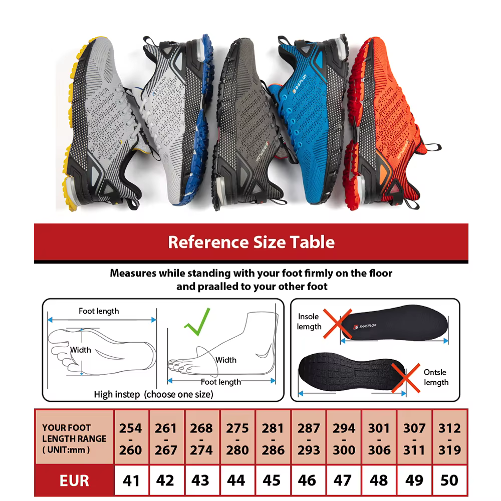 Baasploa-Chaussures de course professionnelles pour hommes, baskets d'entraînement respirantes, légè