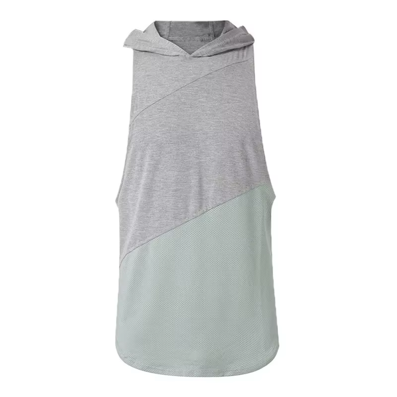 Musculation coton gilet à capuche débardeurs hommes salle de sport chemise sans manches Fitness homm