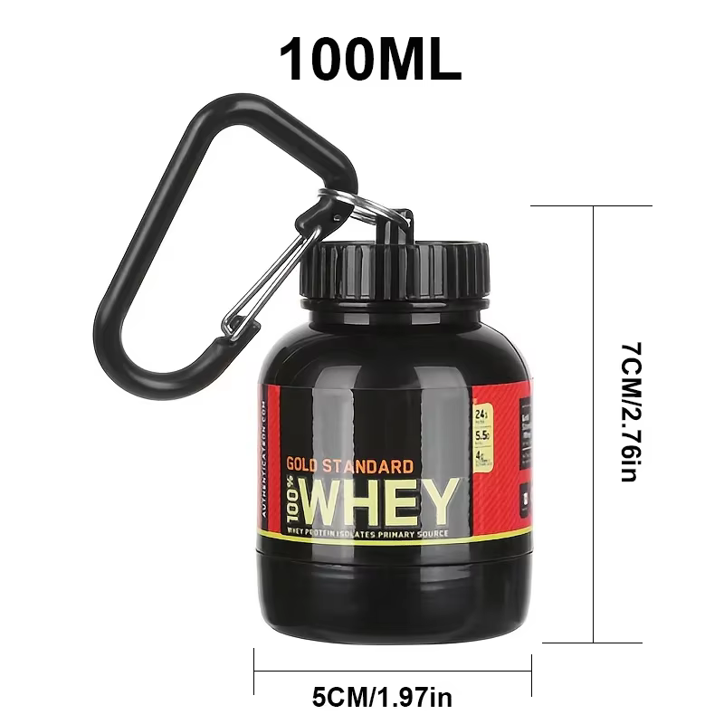 Conteneur de supplément de poudre de protéines Portable 100/200ml, bouteille de stockage légère et é