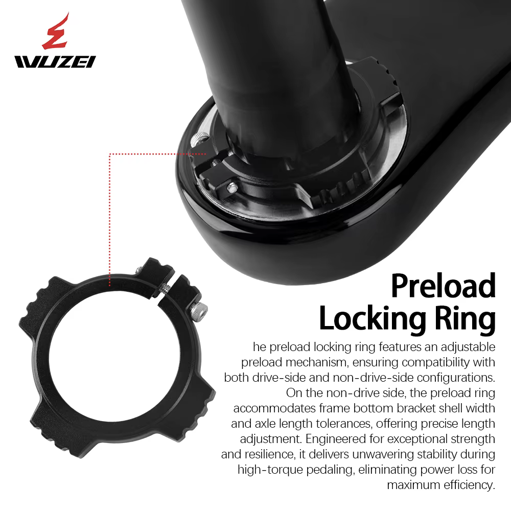 WUZEI – pédalier de vélo de route en Fiber de carbone, Ultra-léger, 165 170mm, 12s, 11s, pignon de v