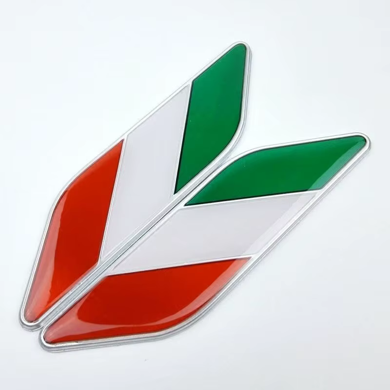 Autocollant d'insigne d'emblème de sport de course automobile pour drapeau italien d'italie