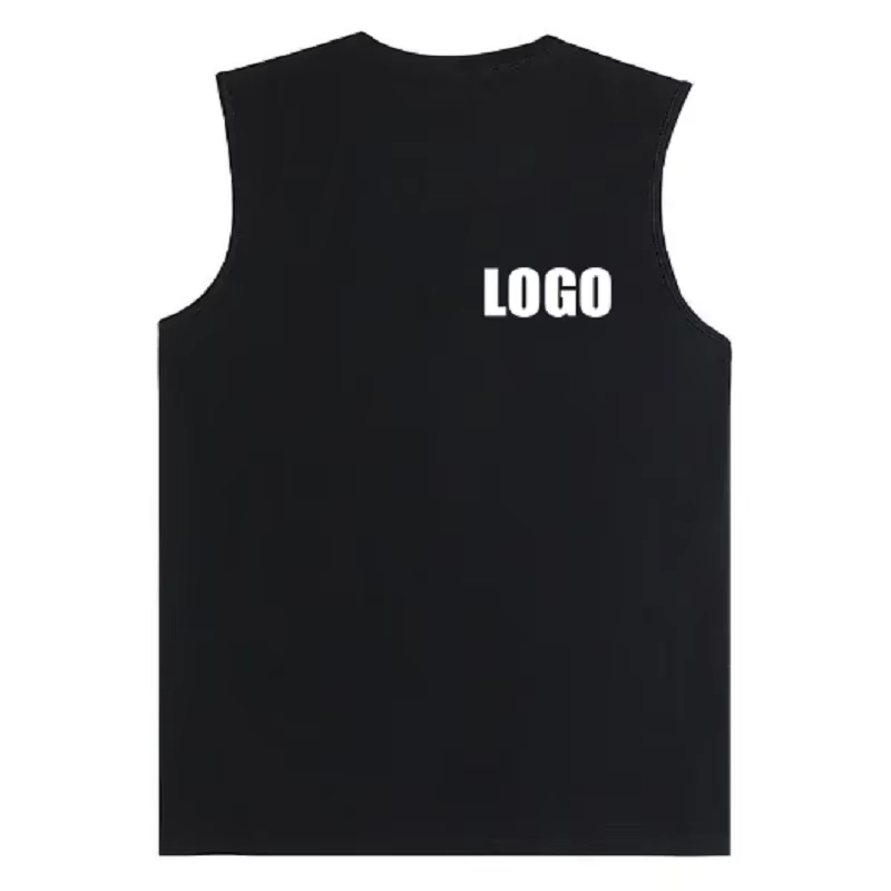 Gilet de sport en coton pour hommes, Logo personnalisé, Design de bricolage, gilet de sport d'été, v