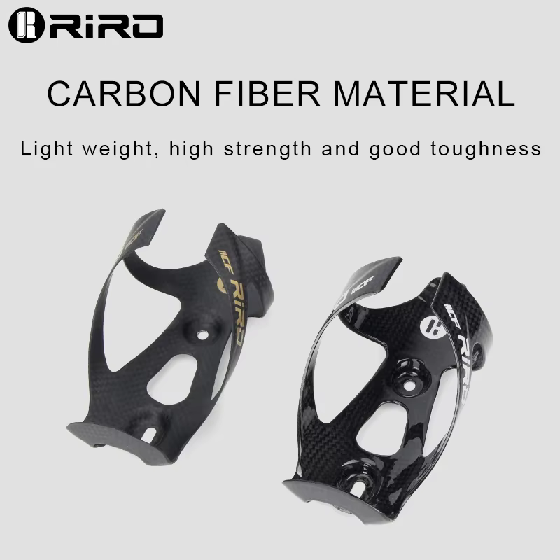 RIRO-Bouteille d'eau de vélo entièrement en fibre de carbone ultralégère, porte-bouteille universel