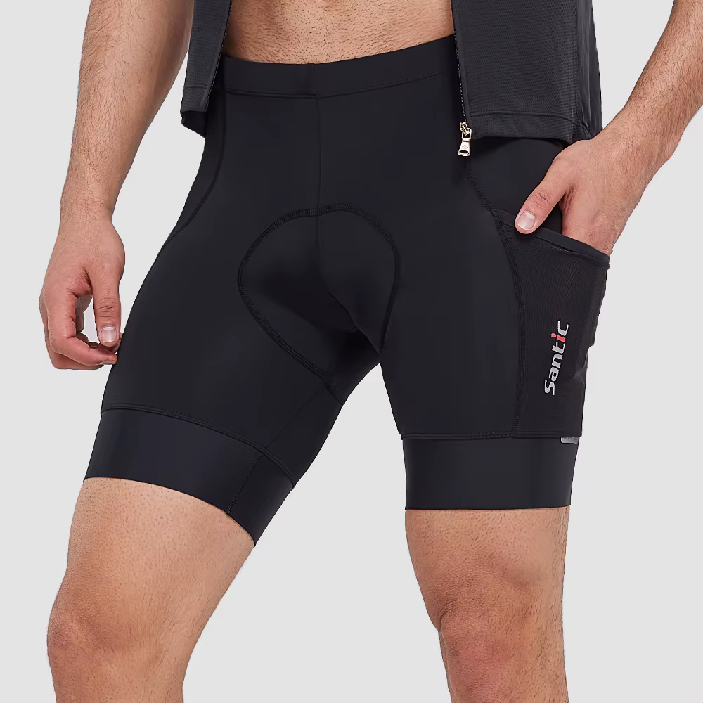 Santic short de cyclisme homme 4D rembourré short de vélo vtt short d'équitation vêtements de vélo a