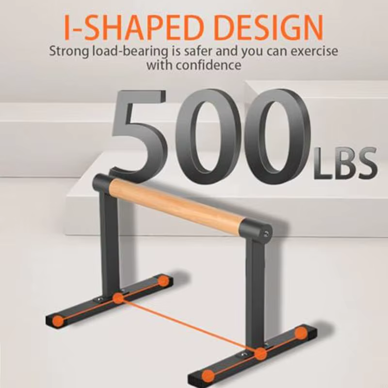 Barre poussée ergonomique avec poignée confortable, barre parallèle d'entraînement force musculaire,