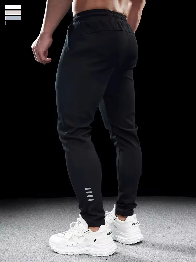 Pantalon de sport pour hommes, Fitness, décontracté, Slim, extensible, course à pied, hauts, séchage