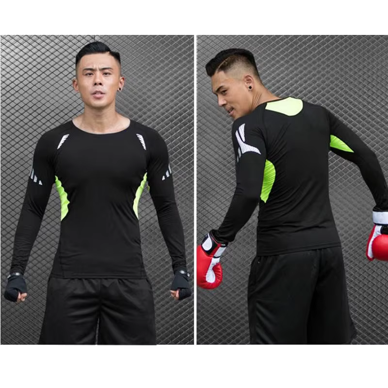 Ensemble de sous-vêtements thermiques d'hiver pour hommes, compression, fitness, sourire, sport, pre
