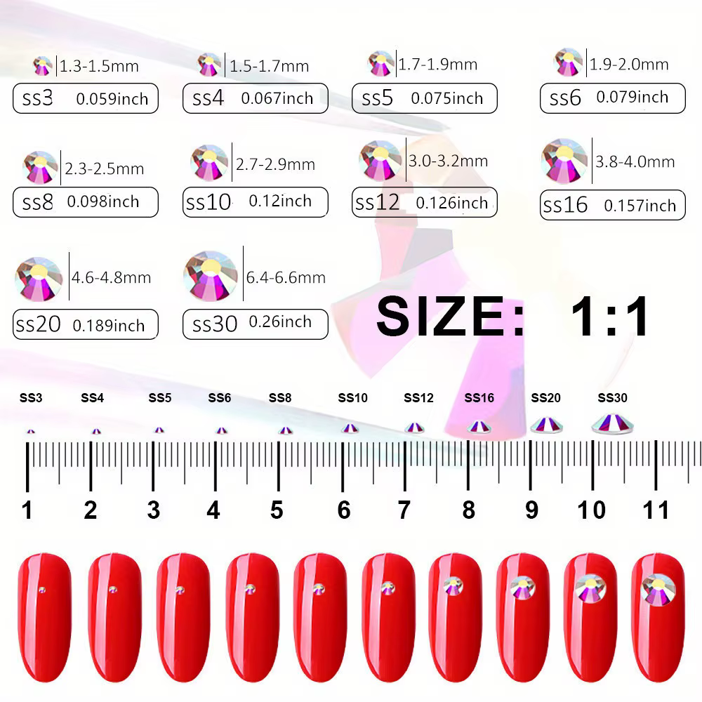 Strass en MSI de résine pour l'artisanat, gemmes à dos plat non correctif, stylo à choisir, pince à 
