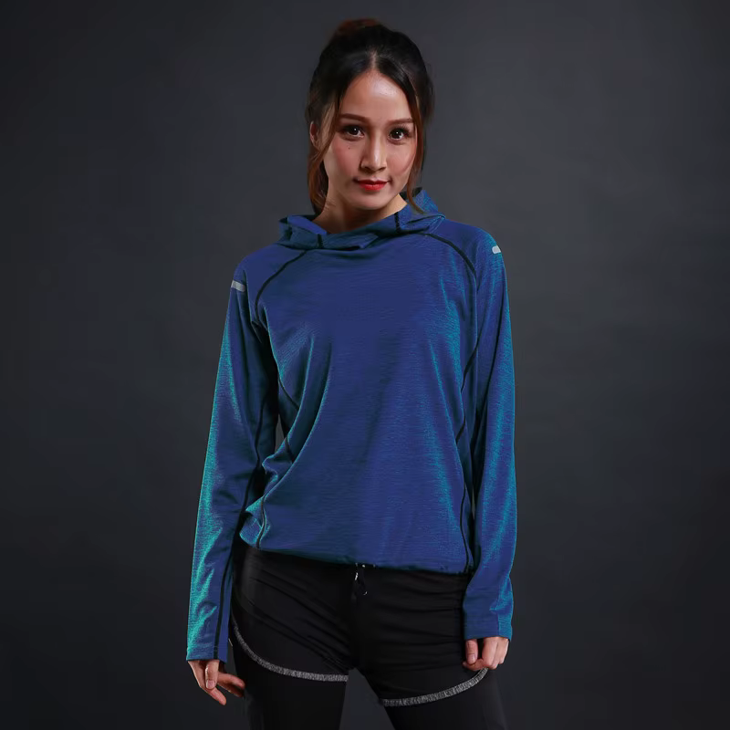 T-shirt de fitness à manches longues pour femme, séchage rapide, sport, course à pied, musculation,