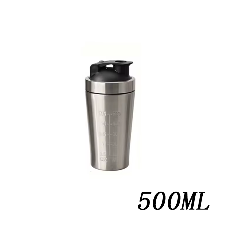 Bouteille Shaker de poudre de protéines en acier inoxydable, avec boule, Portable, anti-fuite, pour 