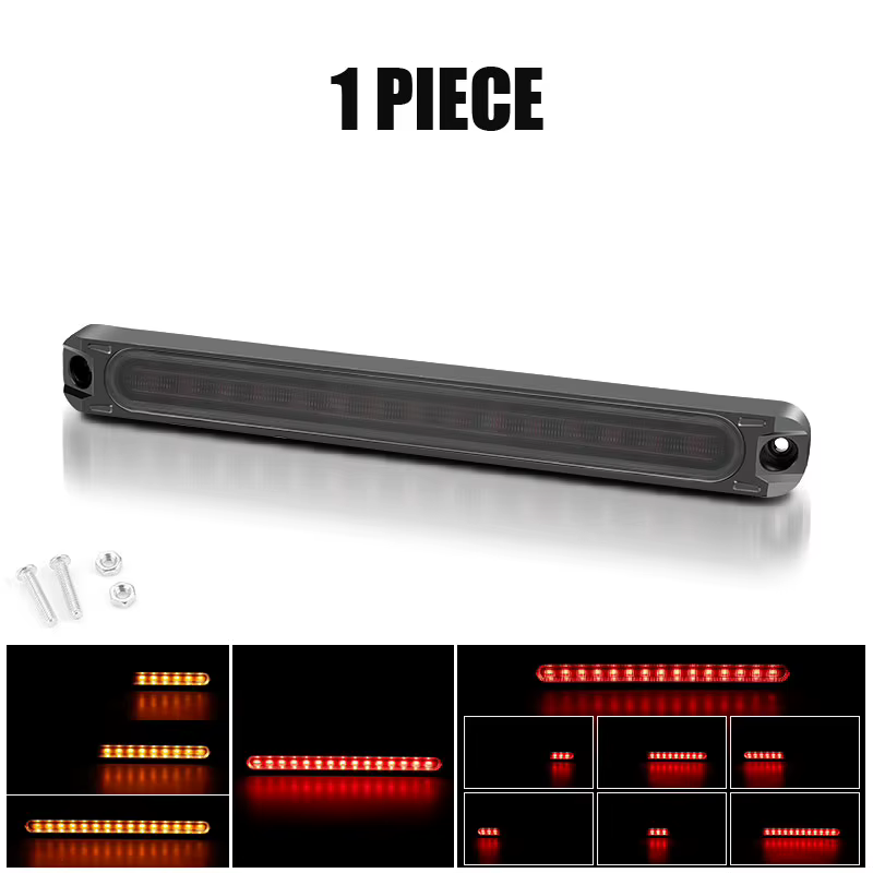 Barre de feux arrière à 30 LED pour camion, 12V 24V, feux de freinage, clignotants séquentiels, feux