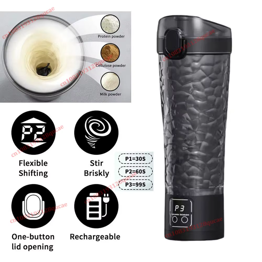 Shaker à protéines Portable, bouteille de Fitness de 700ml avec mélangeur électrique pour les amateu