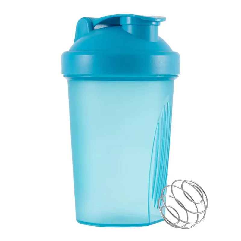 Bouteille shaker 400 ml pour protéines en poudre avec boule en acier inoxydable, sans BPA, pour la s
