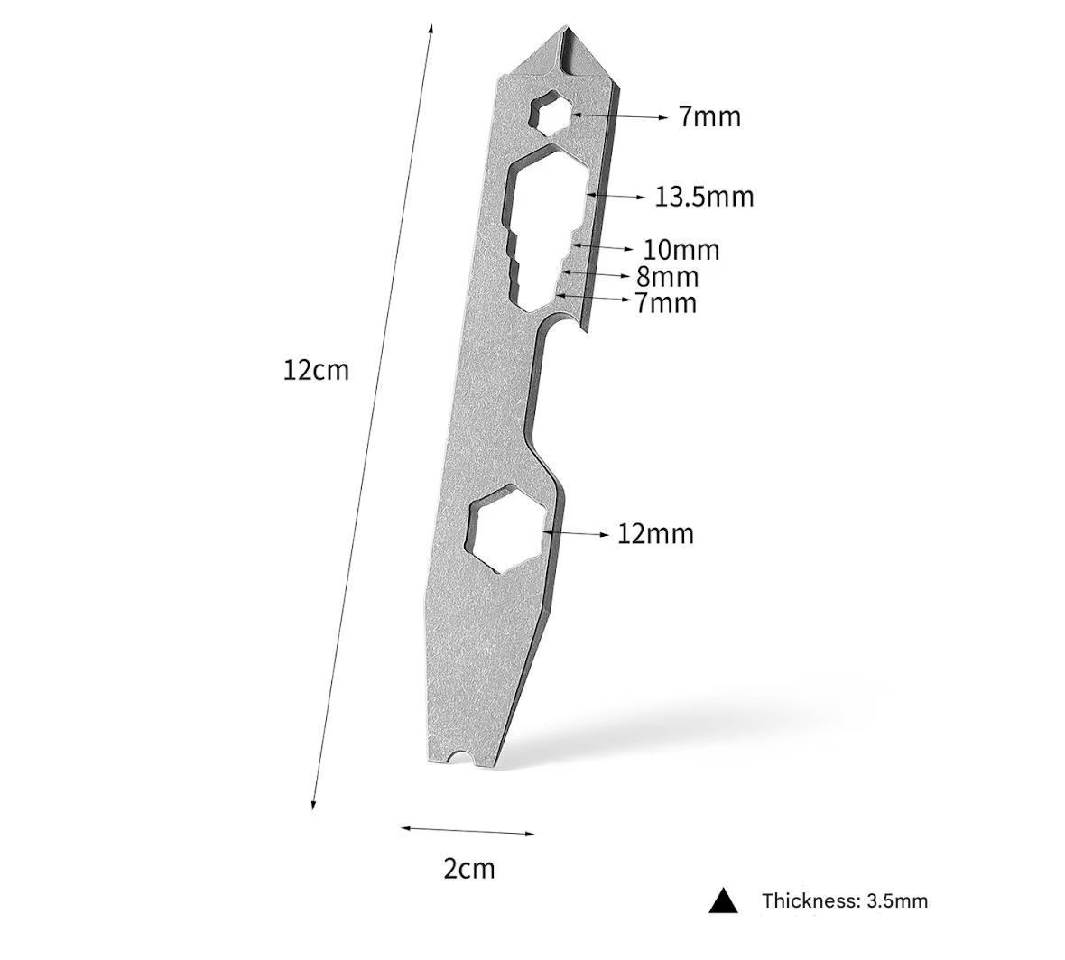 Tournevis multifonctionnel en alliage de titane, ouvre-bouteille, pied de biche Portable, stockage d