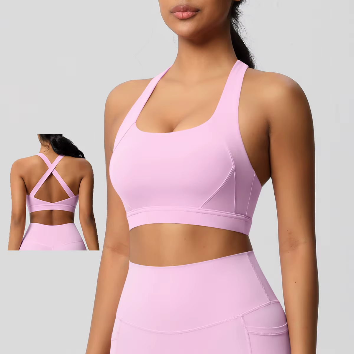 Femmes Fitness Yoga soutiens-gorge Sexy fronde beauté dos Fitness Push Up sport femmes sous-vêtement