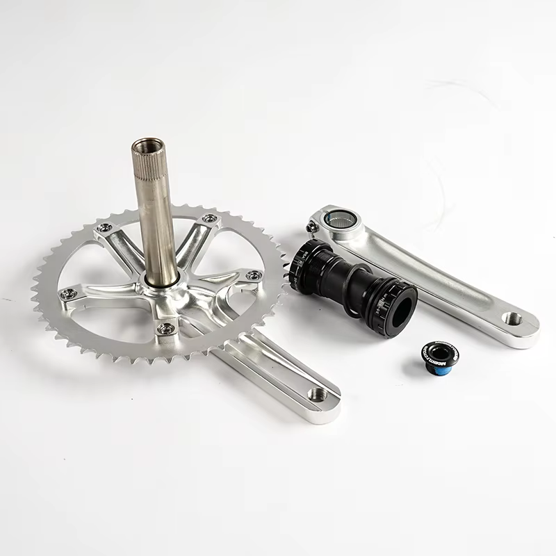 Ardently-Pédalier Intégré Creux pour Vélo, FixeGear, 48T, 165mm, Piste, Vitesse Unique, BCD144mm, Al