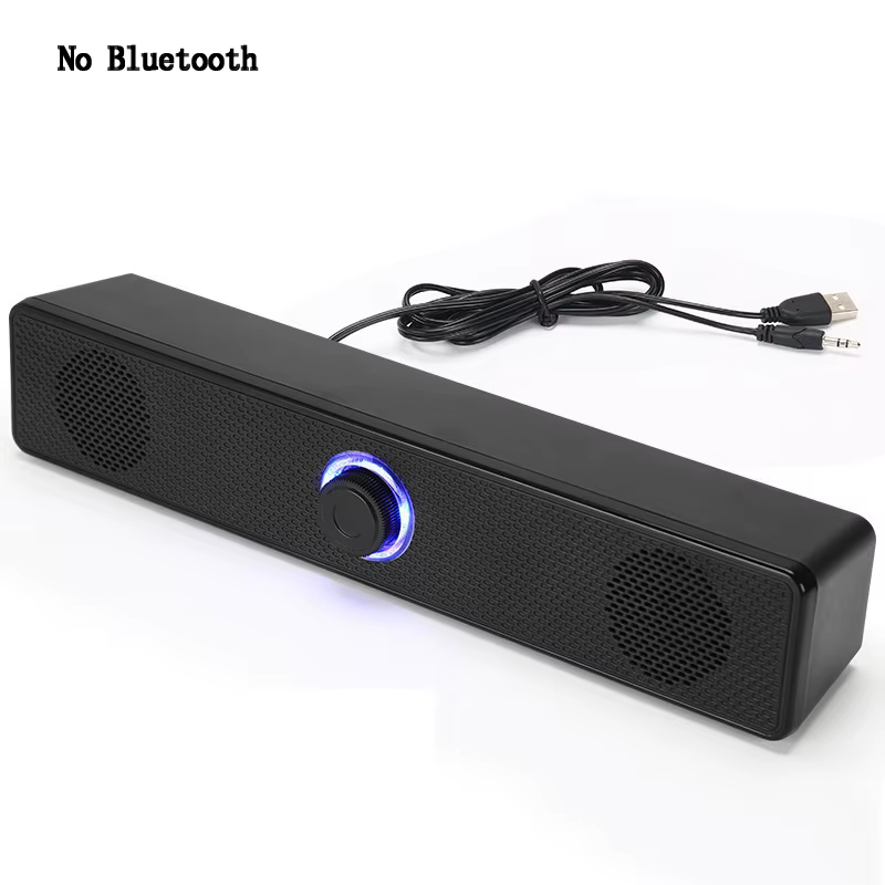 Barre de son pour PC, haut-parleur Bluetooth filaire/sans fil, barre de son alimentée par USB 4D pou