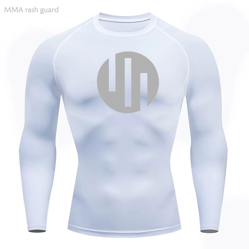 T-shirt de compression à manches longues pour homme – Idéal pour l'entraînement, la gym, la course –