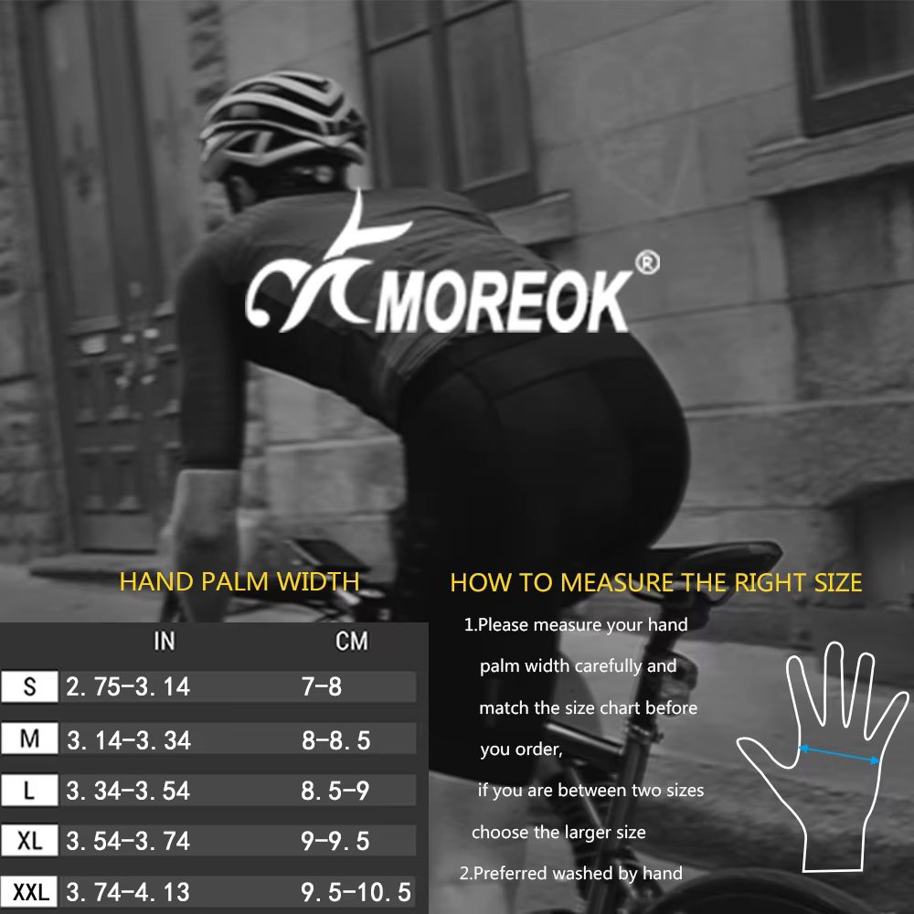 Gants de cyclisme MOREOK, gants de vélo demi-doigts avec coussinets en silicone de 5 mm, gants de vé