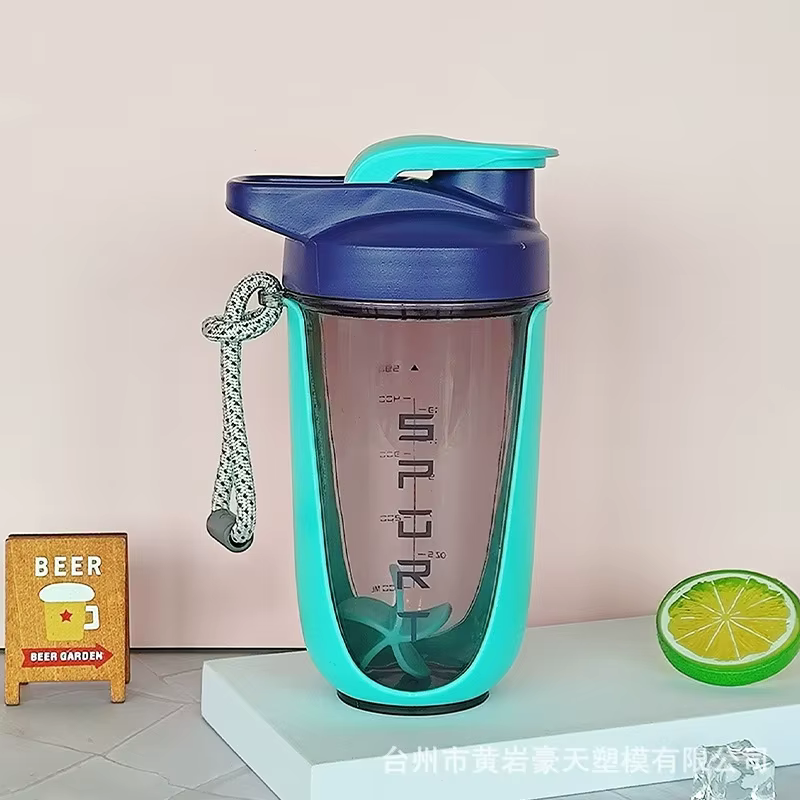 Bouteille Shaker pour mélangeur de 590ML, avec boule à fouet en plastique, sans BPA, secoueurs de pr